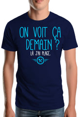 Tee-Shirt Homme On voit ca demain ? là j'ai plage