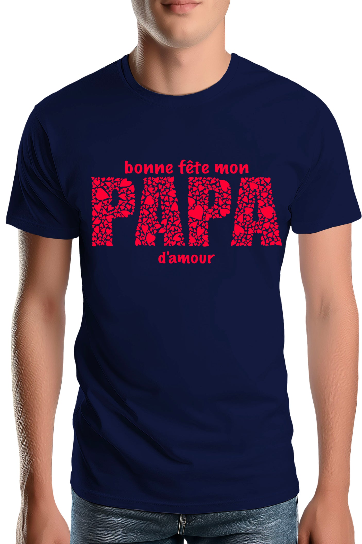 Tee-Shirt Homme Bonne fête papa d'amour