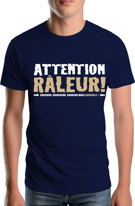Tee-Shirt Homme Attention raleur en bronze
