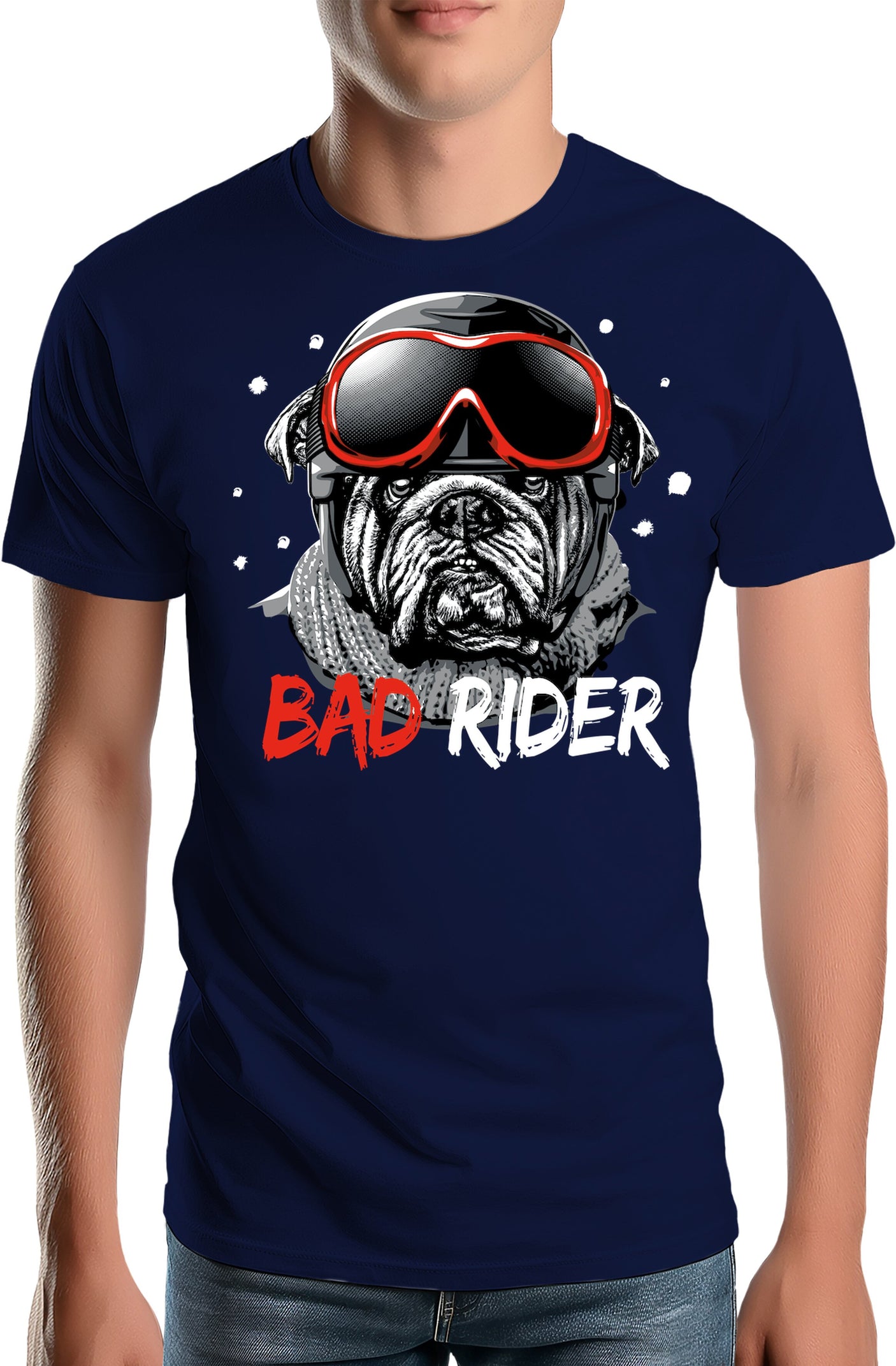Tee-Shirt Homme Un rider chien pas facile