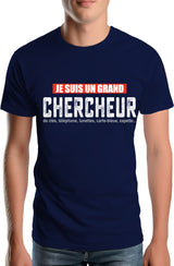Tee-Shirt Homme je suis un grand chercheur ... retraite