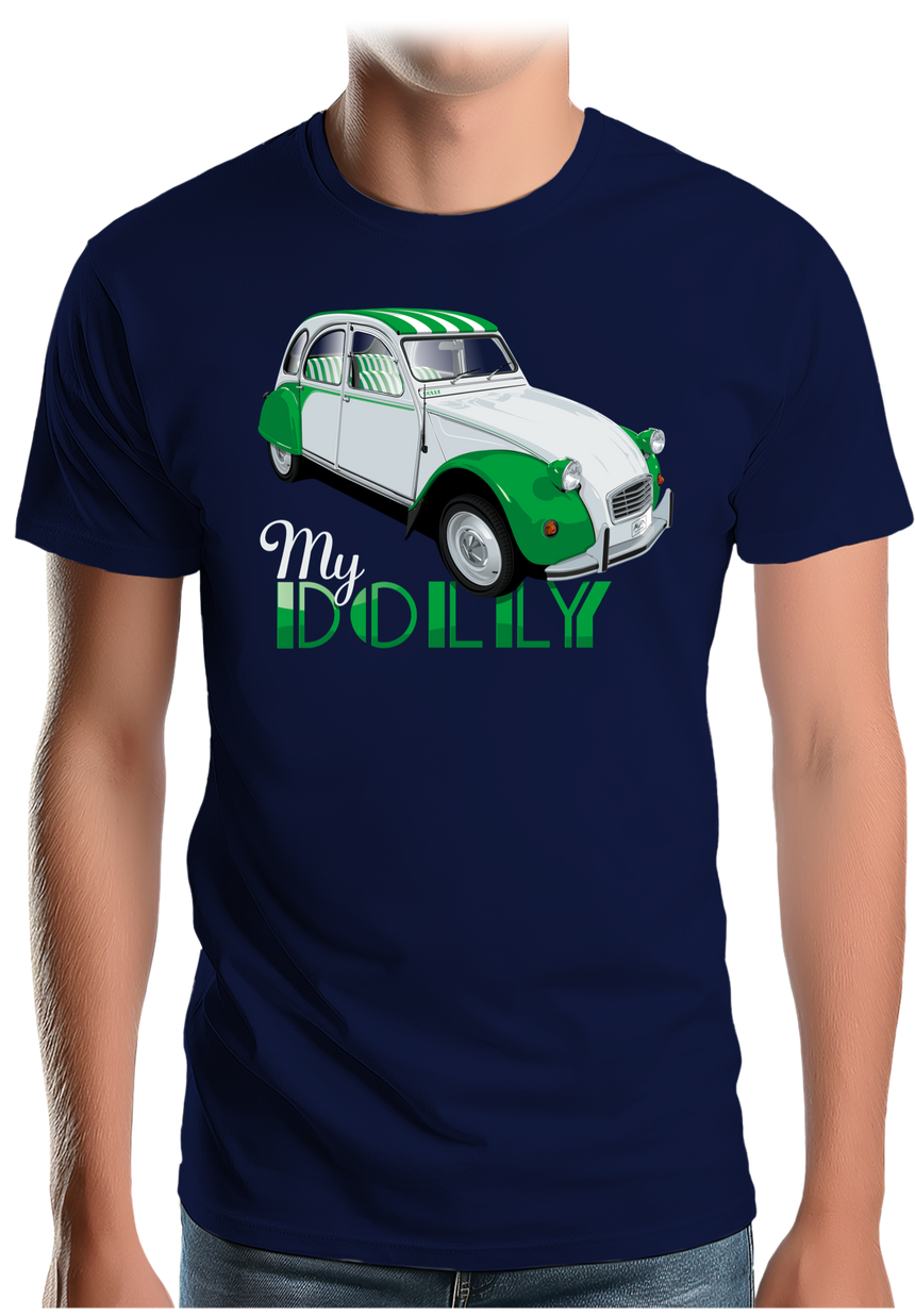 T-Shirt Homme Voiture 2CV série spéciale bicolore