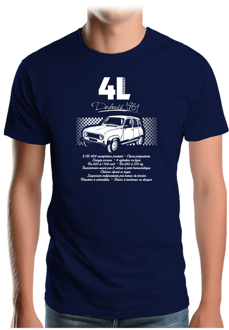 T-Shirt Homme Voiture 4L pour les fans