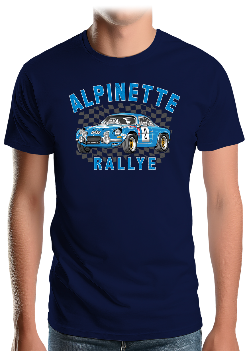T-Shirt Homme Voiture l'alpinette de rallye