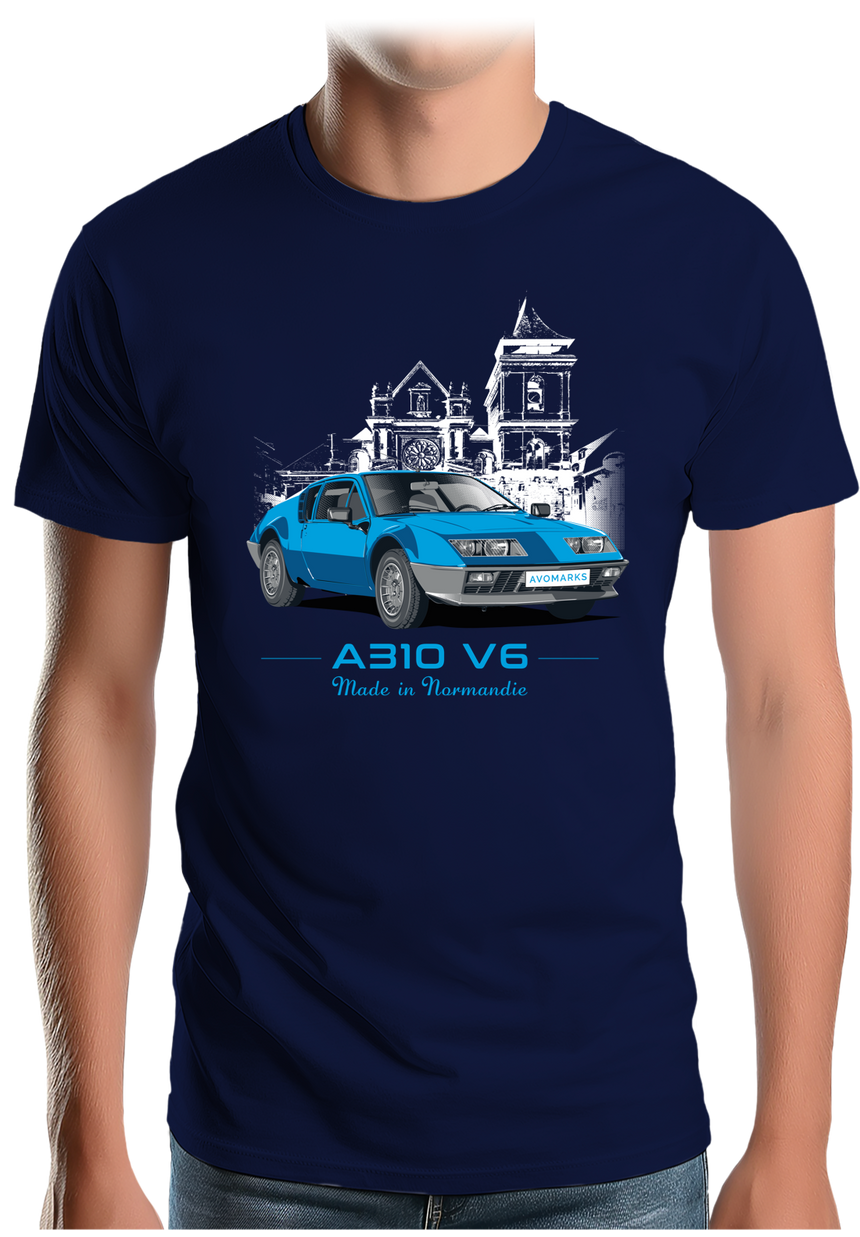 T-Shirt Homme Voiture A310 V6 Made in Normandie