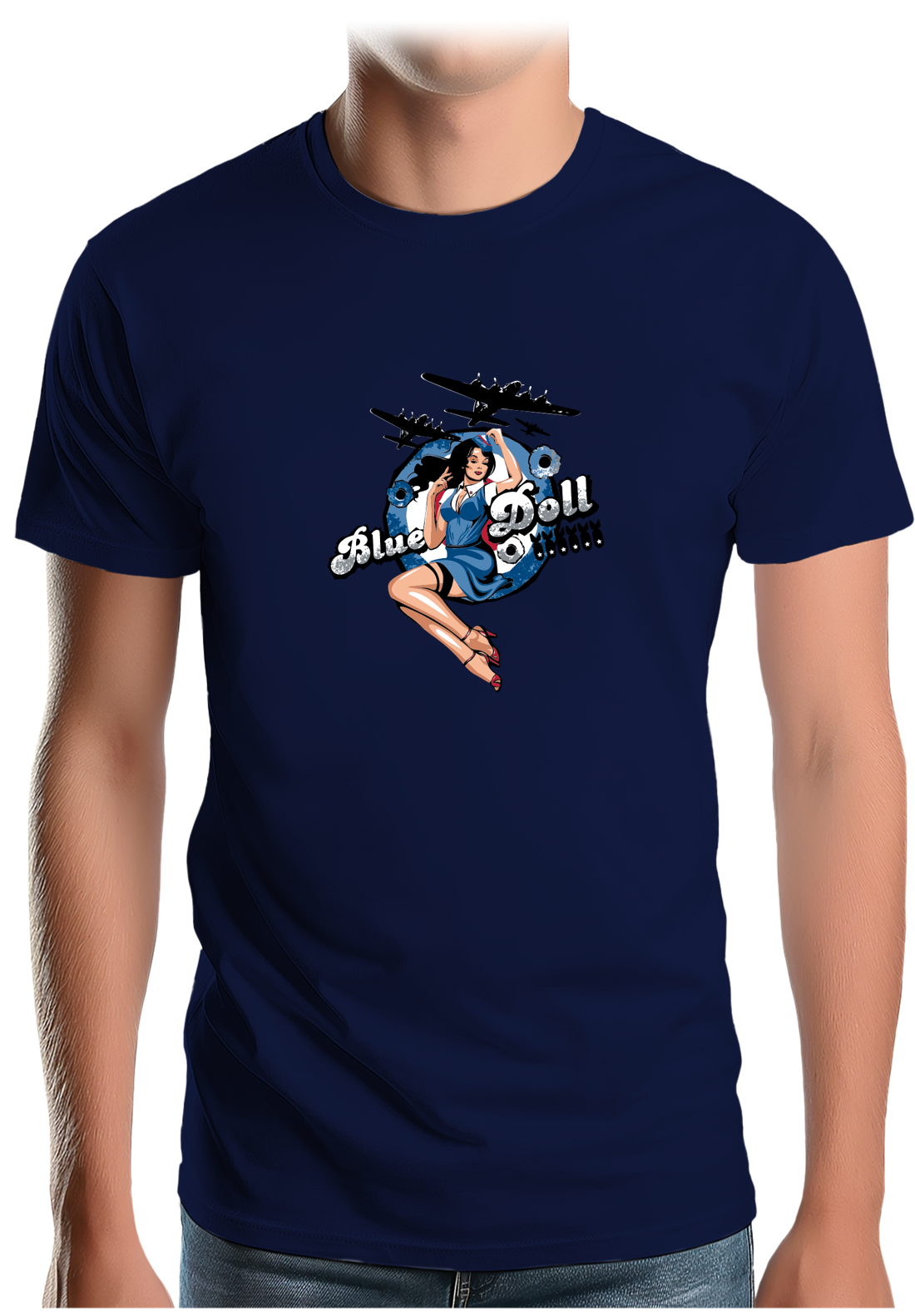 T-Shirt Homme Pin Up Avec Avion