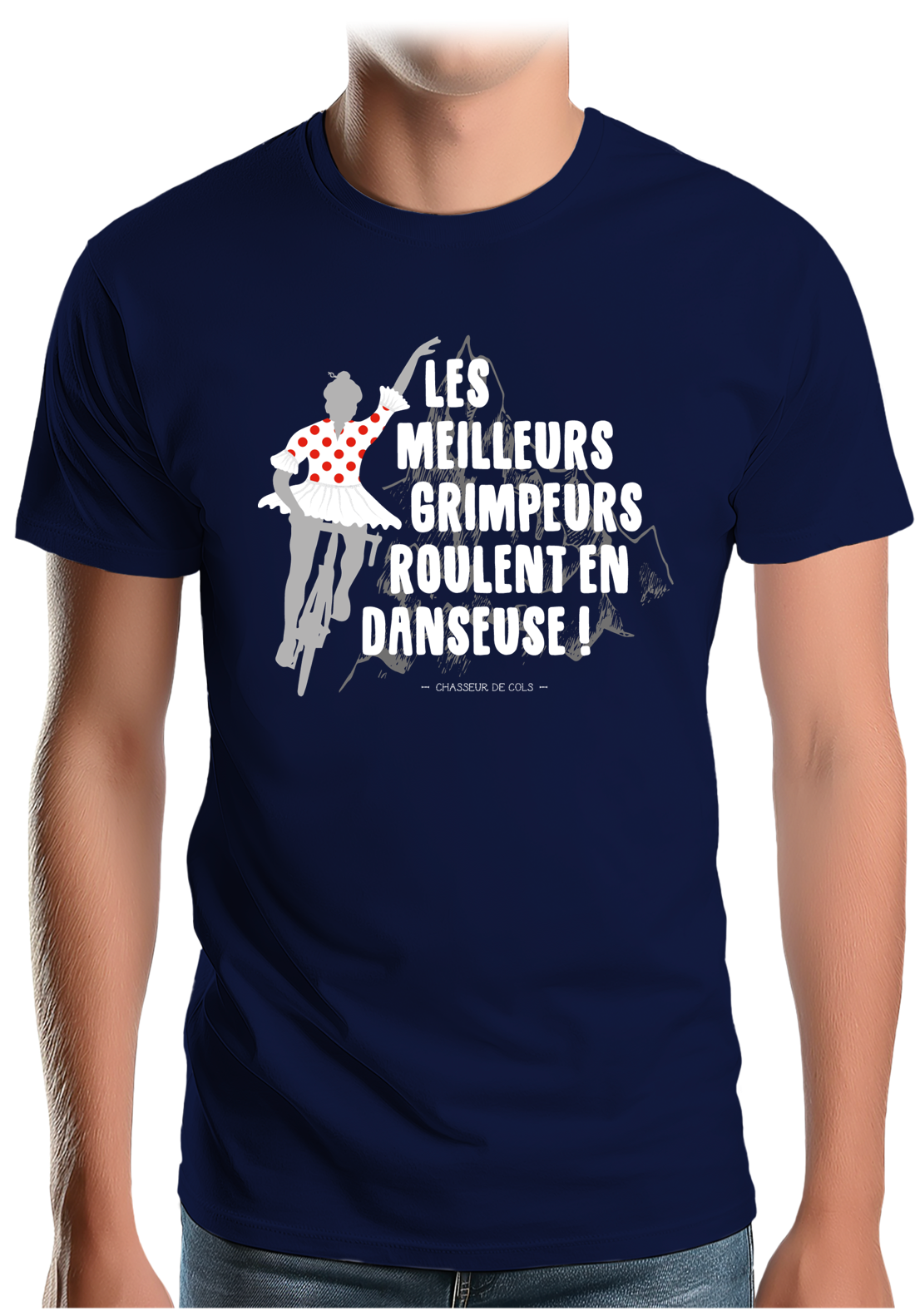 T-Shirt Homme Les meilleurs grimpeurs roulent en danseuse