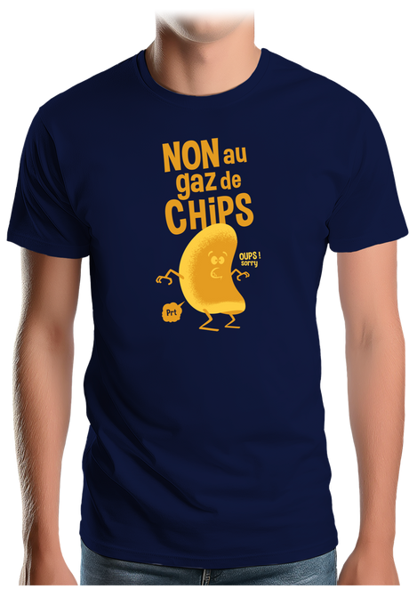 T-Shirt Homme Non aux gaz de chips