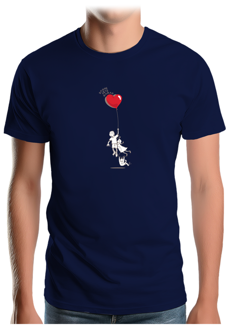 T-Shirt Homme Bonne fête papa ballon en coeur