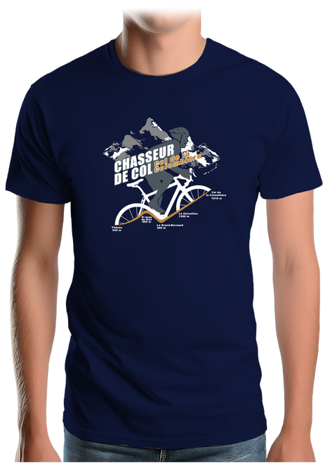 T-Shirt Homme Vélo Chasseur de Col Colombière