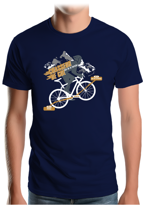 T-Shirt Homme Vélo Chasseur de Col Forclaz