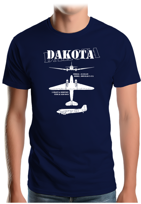 T-Shirt Homme Avion militaire modèle Dakota