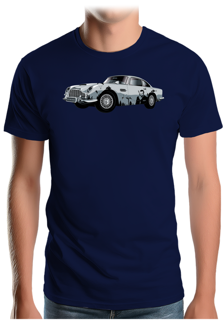 T-Shirt Homme Voiture d'espion à la montagne au ski