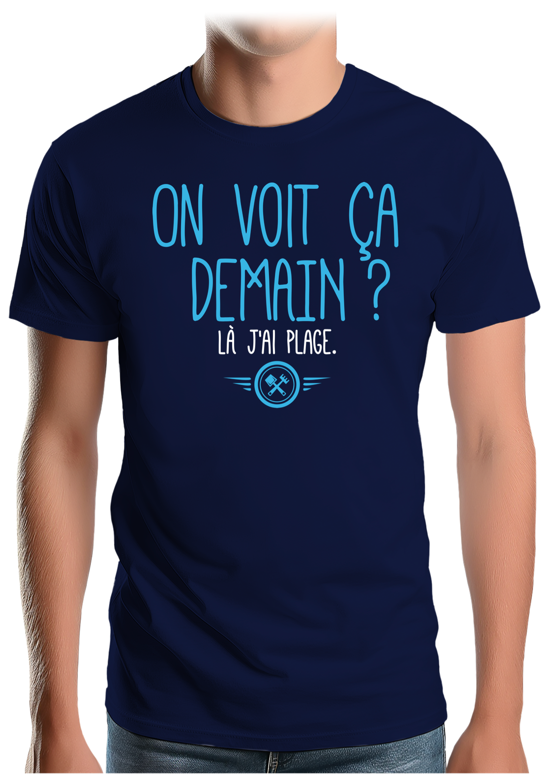 T-Shirt Homme On voit ça demain ? Là j'ai plage