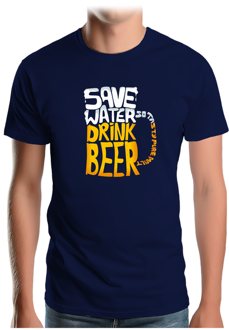 T-Shirt Homme Alcool, save water drink beer