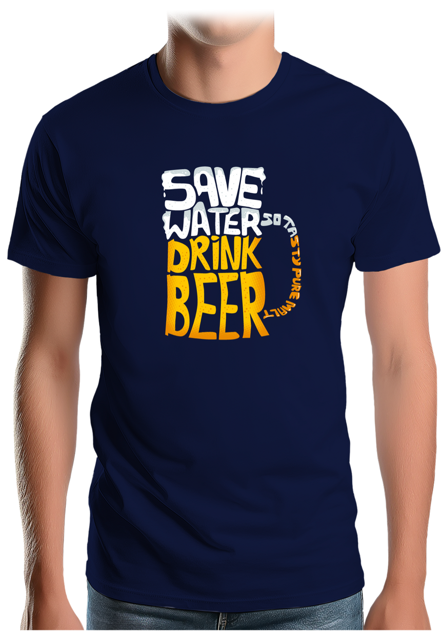 T-Shirt Homme Alcool, save water drink beer