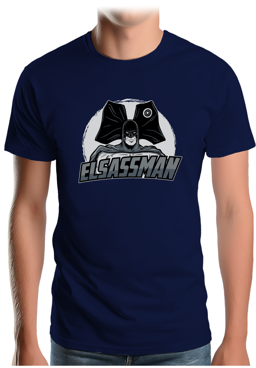 T-Shirt Homme Elsassman, le super héros Alsacien