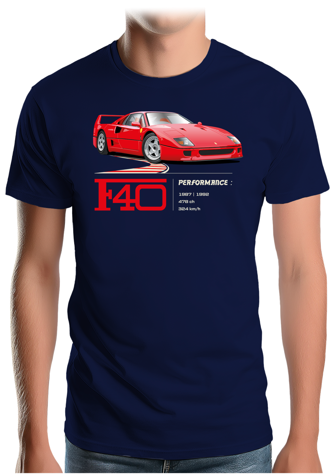 T-Shirt Homme F40 le V8 iconique