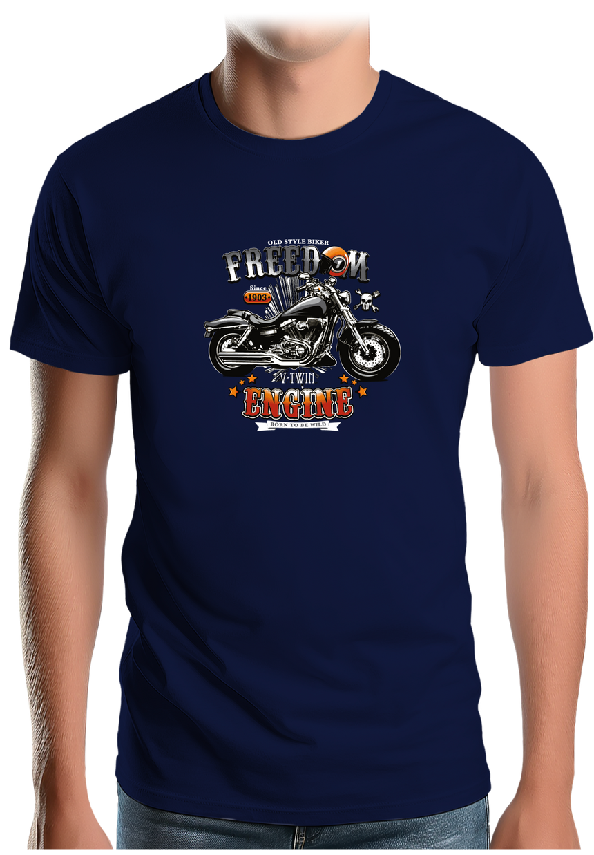 T-Shirt Homme La moto Freedom