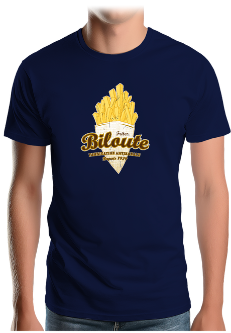 T-Shirt Homme Cornet de frites biloute