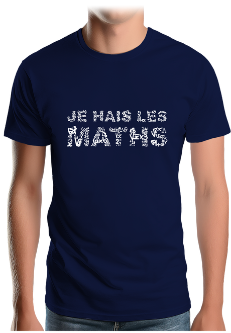 T-Shirt Homme Je Hais Les Maths