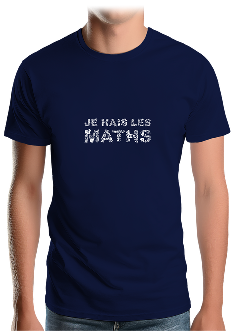 T-Shirt Homme Je Hais Les Maths