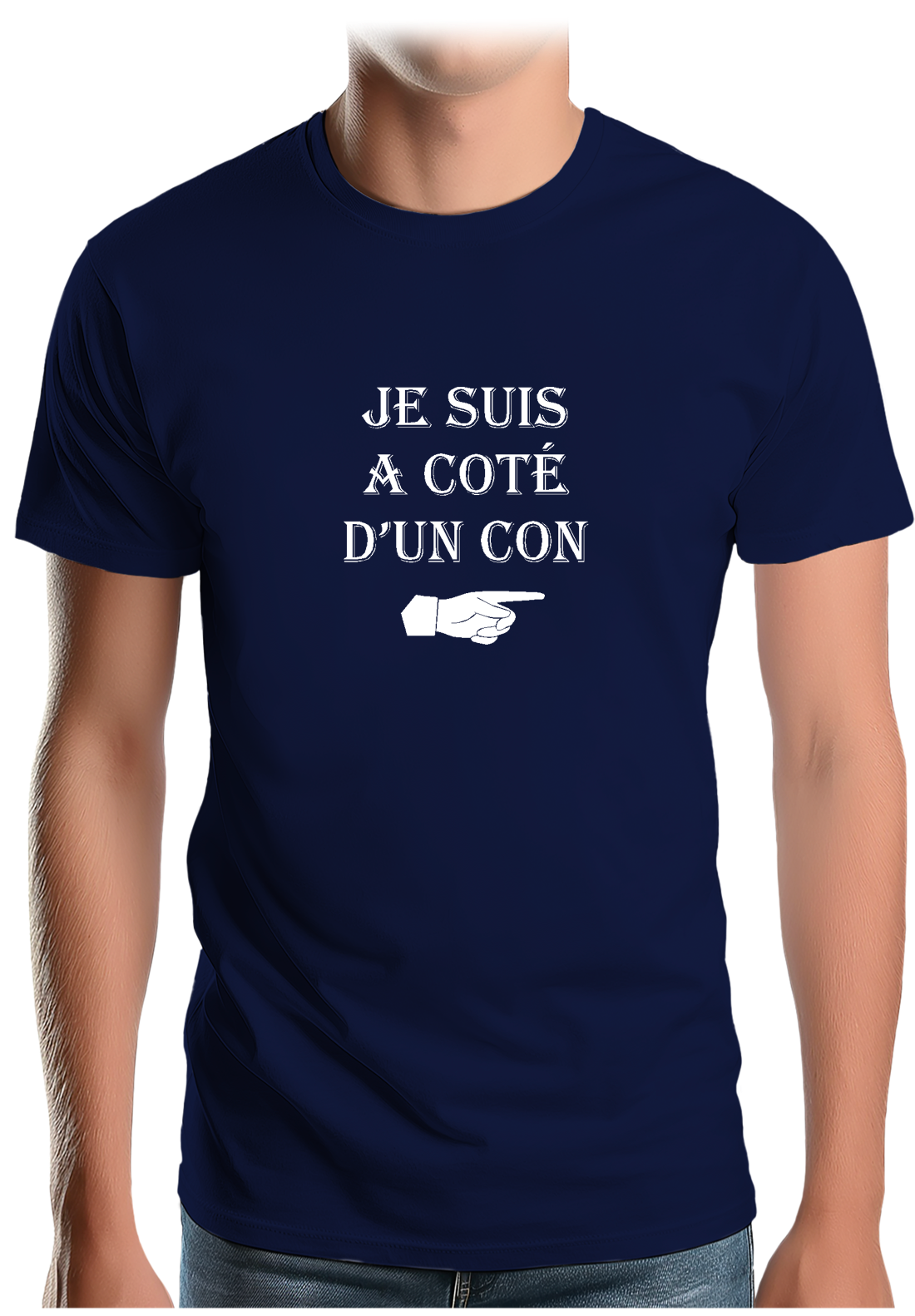 T-Shirt Homme Je suis à coté d'un con