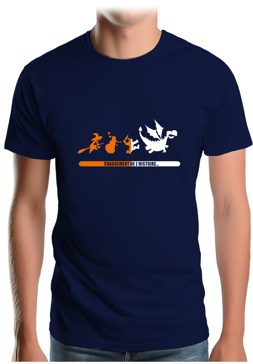 T-Shirt Homme Histoire d'une sorcière en dragon