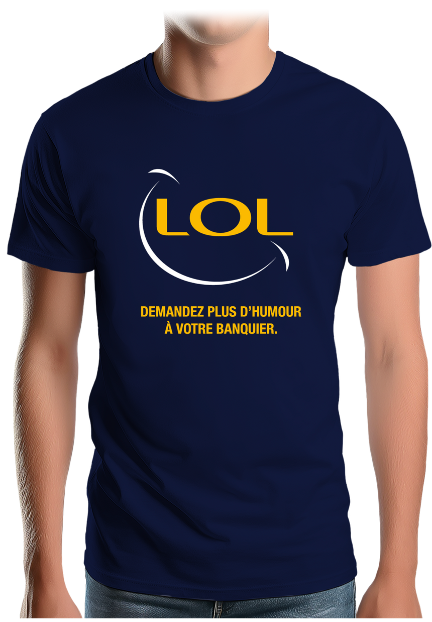 T-Shirt Homme Lol Banque