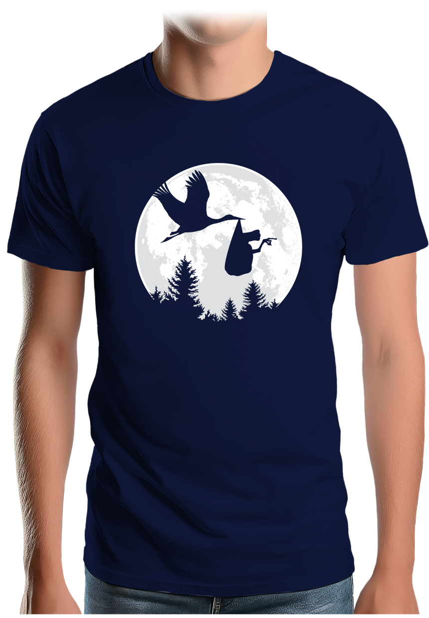 T-Shirt Homme Lune Cigogne