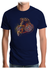 T-Shirt Homme Dessin moto abstrait