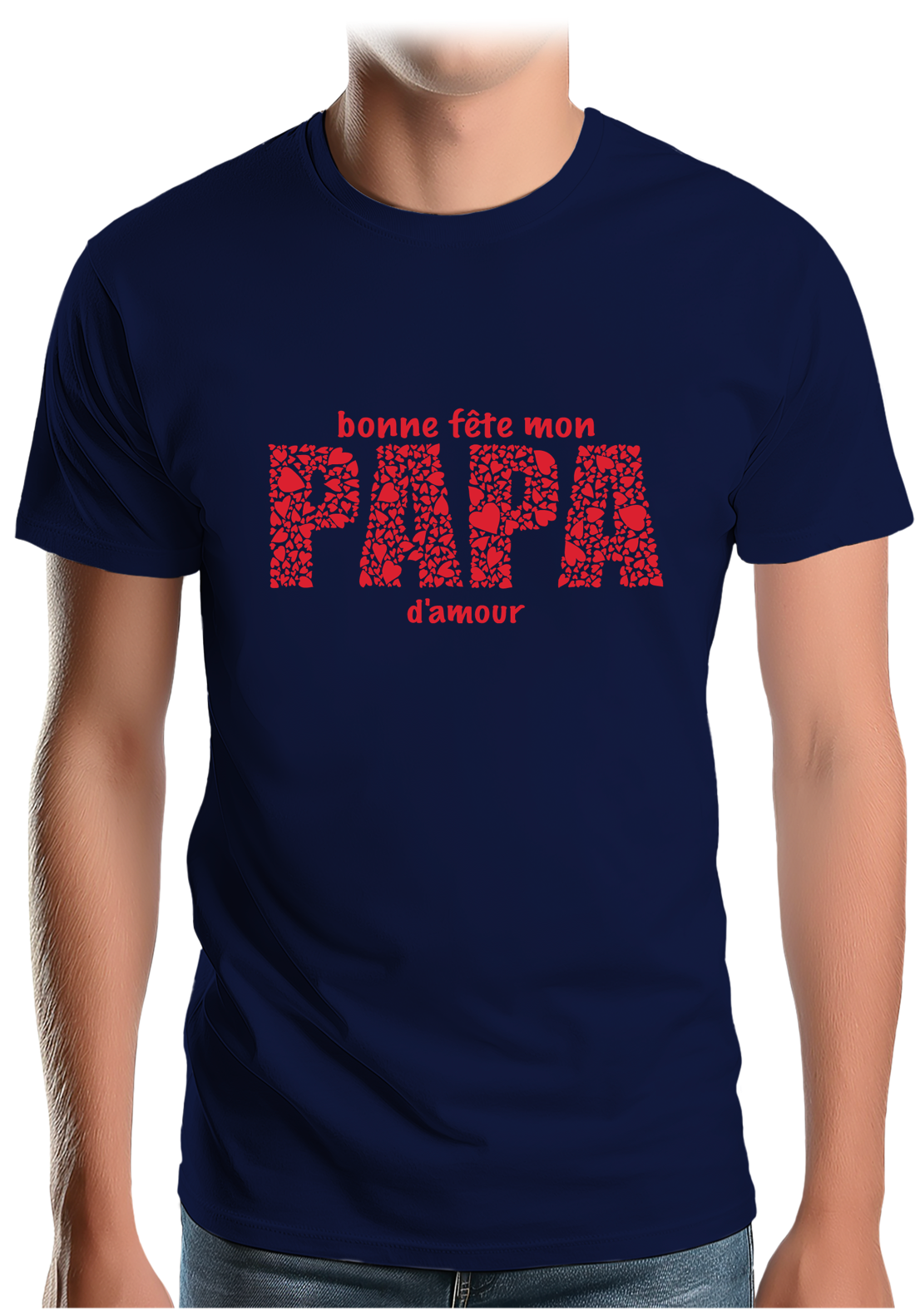 T-Shirt Homme Bonne fête papa d'amour