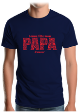 T-Shirt Homme Bonne fête papa d'amour