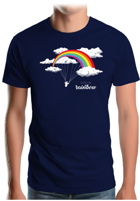 T-Shirt Homme Parapente arc en ciel