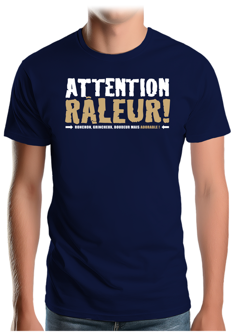 T-Shirt Homme Attention râleur en bronze