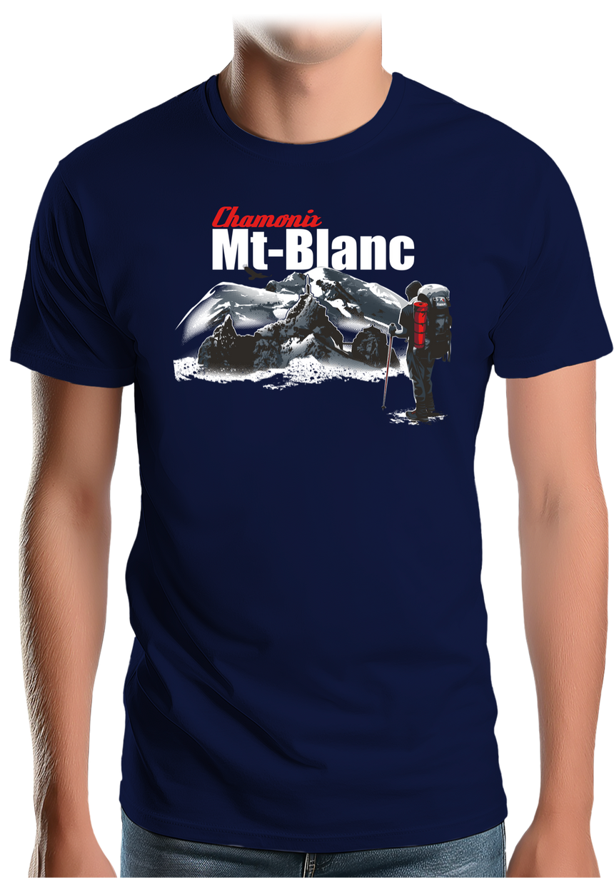 T-Shirt Homme Chamonix mont blanc rando aiguille du midi