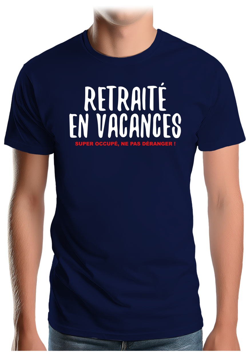 T-Shirt Homme Retraité en vacances