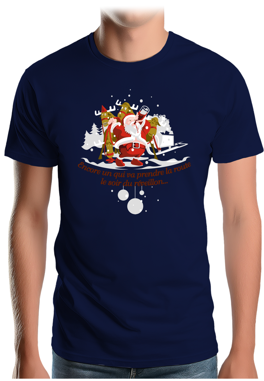 T-Shirt Homme Réveillon du père noël
