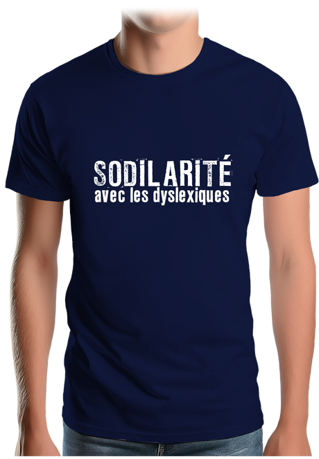 T-Shirt Homme Sodilarité avec les dyslexiques