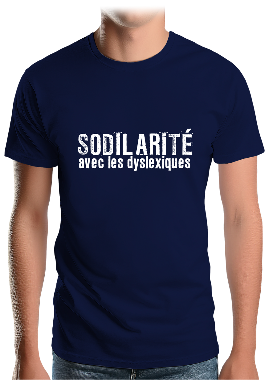 T-Shirt Homme Sodilarité avec les dyslexiques