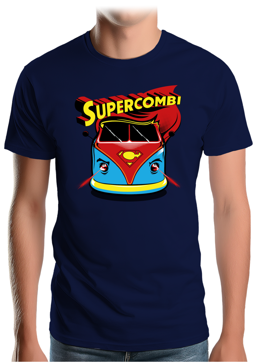 T-Shirt Homme Super combi la voiture des super héros
