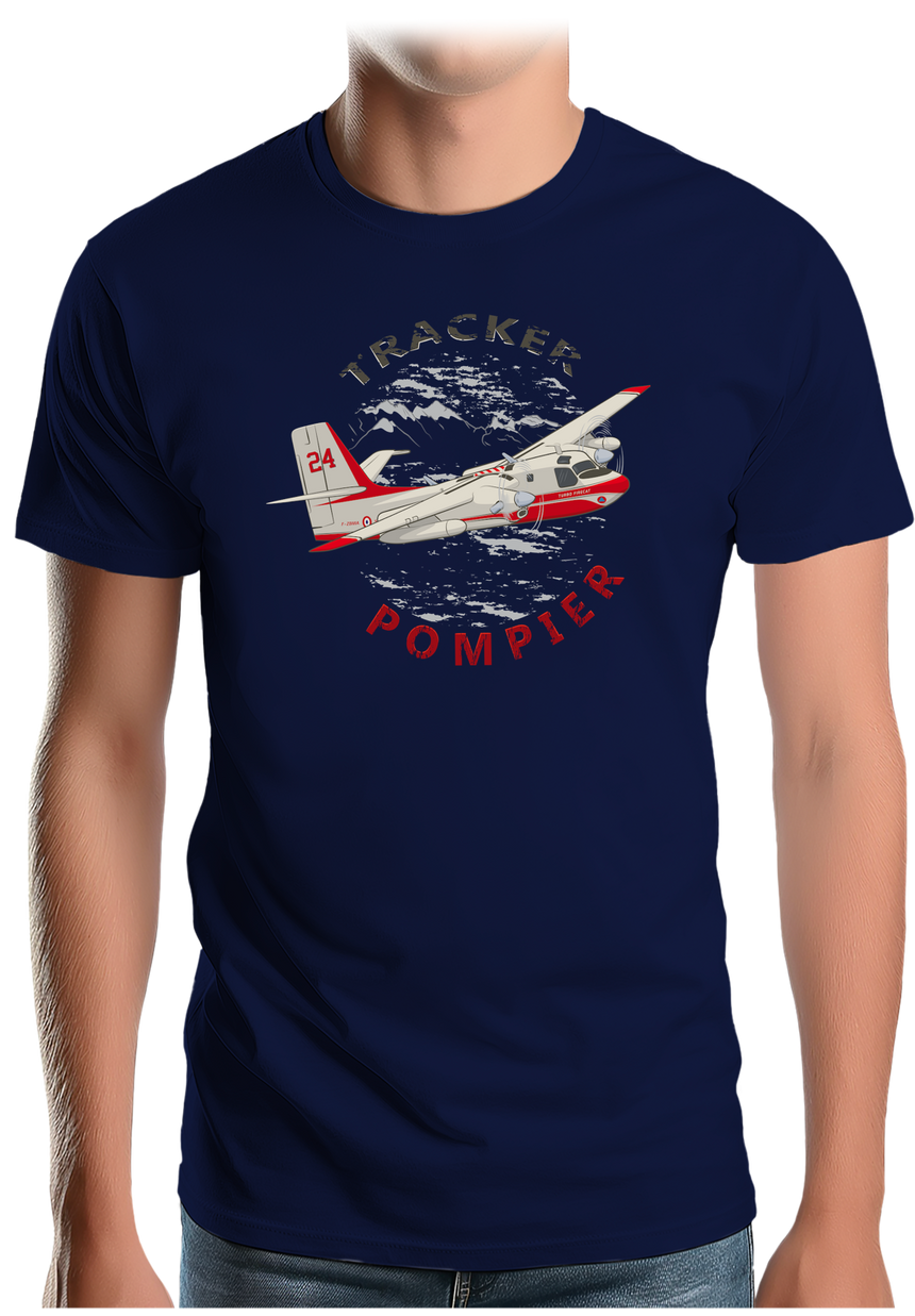 T-Shirt Homme Avion tracker des secours