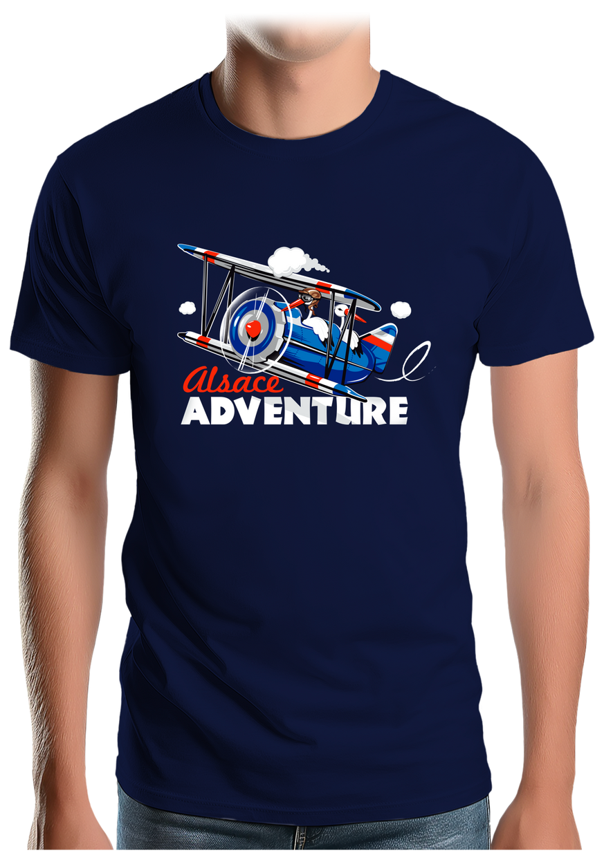 T-Shirt Homme 2 cigognes dans un avion