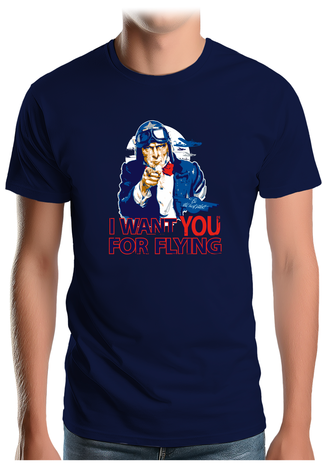 T-Shirt Homme I Want You for flying USA