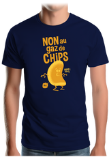 T-Shirt Homme Non aux gaz de chips