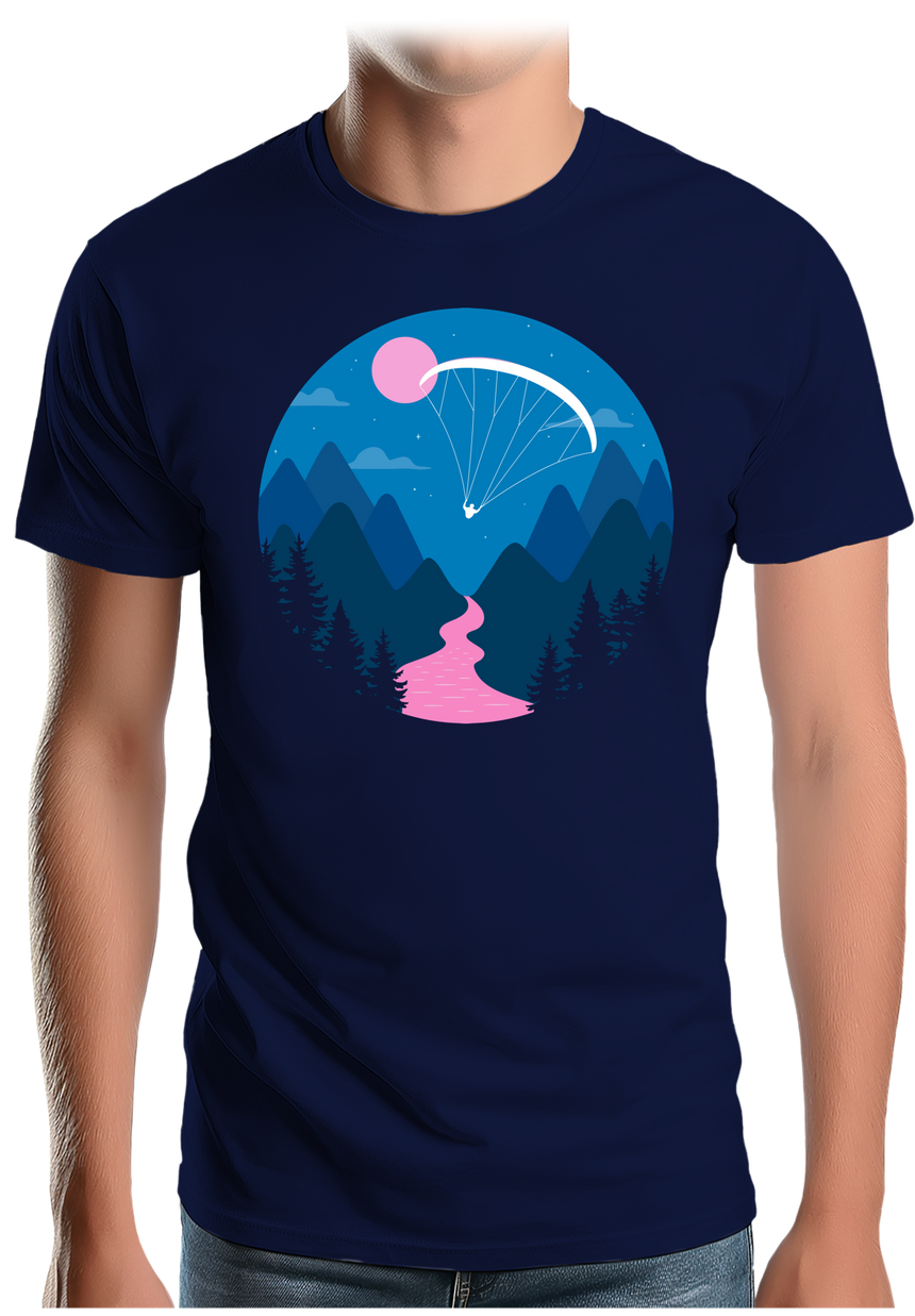 T-Shirt Homme Parapente au clair de lune