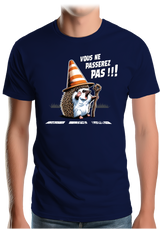 T-Shirt Homme Hérisson Gandalf, vous ne passerez pas sur la route !