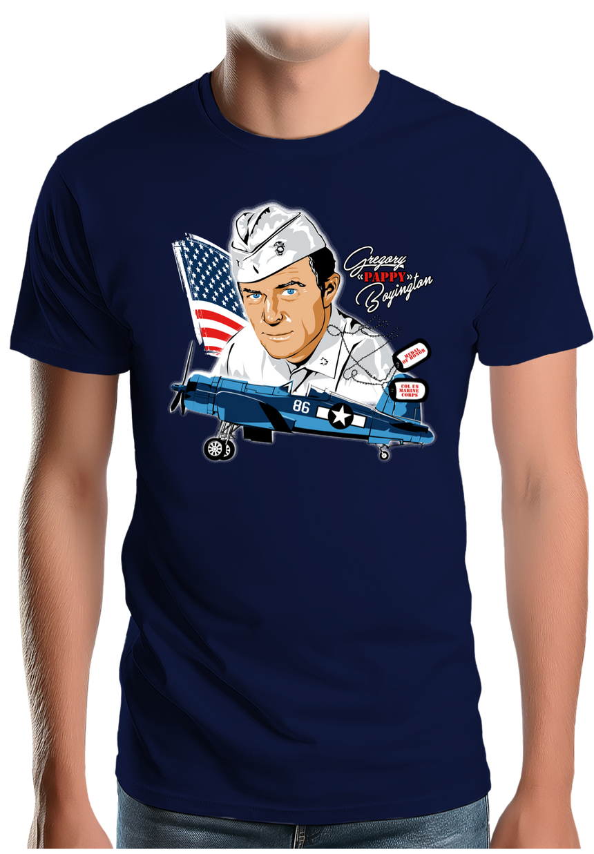 T-Shirt Homme Pappy en Avion