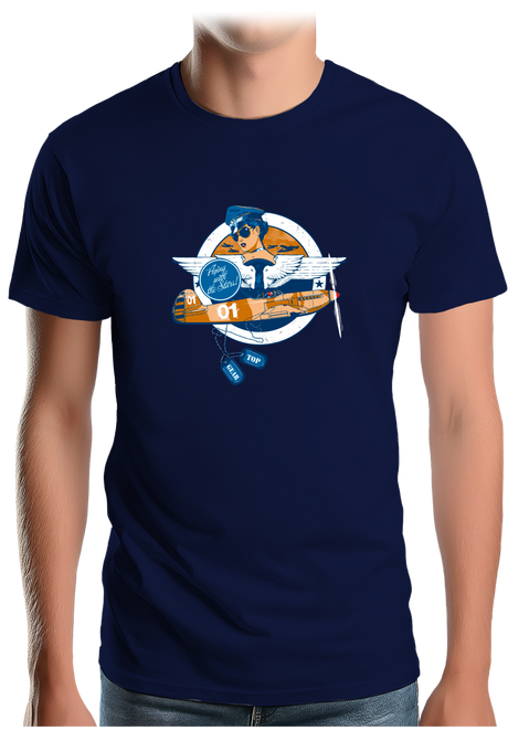 T-Shirt Homme Pin Up Avion