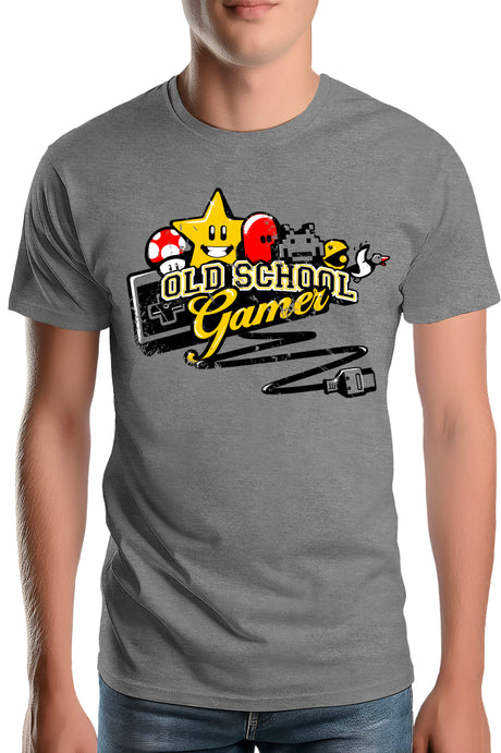 Tee-Shirt Homme Old School Gamer Vintage